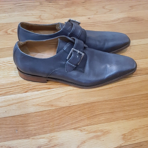 JWN Easton Monk Strap  Men Leather Italian Shoe Gray  Size M 10.5 JWN - Picture 2 of 5